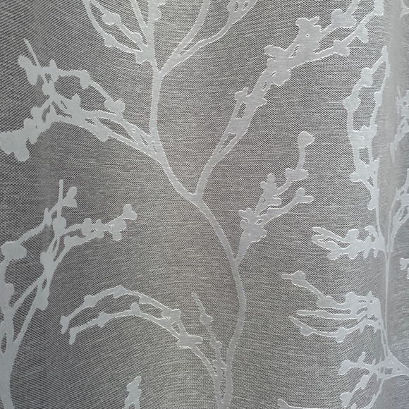 Grommet Curtain Panels (Qty.2) (Light gray/White Tree Branches) - Picture 6 of 9